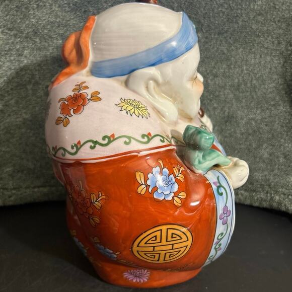 c1950 Chinese Jurojin Large Porcelain Statue God of Luck Prosperity Longevity - Picture 2 of 8